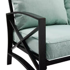 Crosley Kaplan 3-teiliges Outdoor-Garten-Sofa-Set mit Sofa & Sessel mit Couchtisch