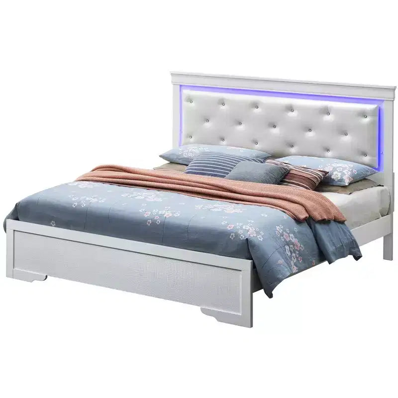 Passion Furniture Lorana and Queen Panel Beds