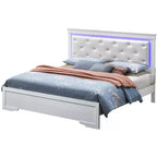 Passion Furniture Lorana and Queen Panel Beds