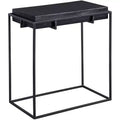 Uttermost Modern Aluminum Rectangular Accent Side End Table 22 x 12 1/2 Oxidized Black Iron Frame for Living Room Bedroom House