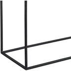 Uttermost Moderner Aluminium-Rechteck-Akzent-Beistelltisch 22 x 12 1/2 Oxidiertes Schwarz-Eisen-Gestell für Wohnzimmer Schlafzimmer Haus