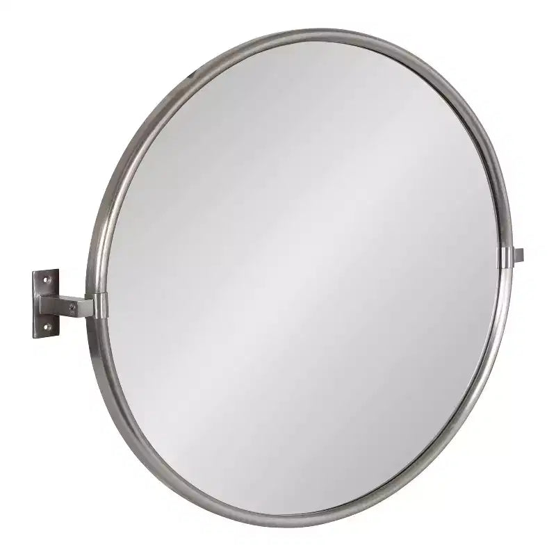 Kate and Laurel Taurus Pivot Wall Mirror, 26x24, Silver