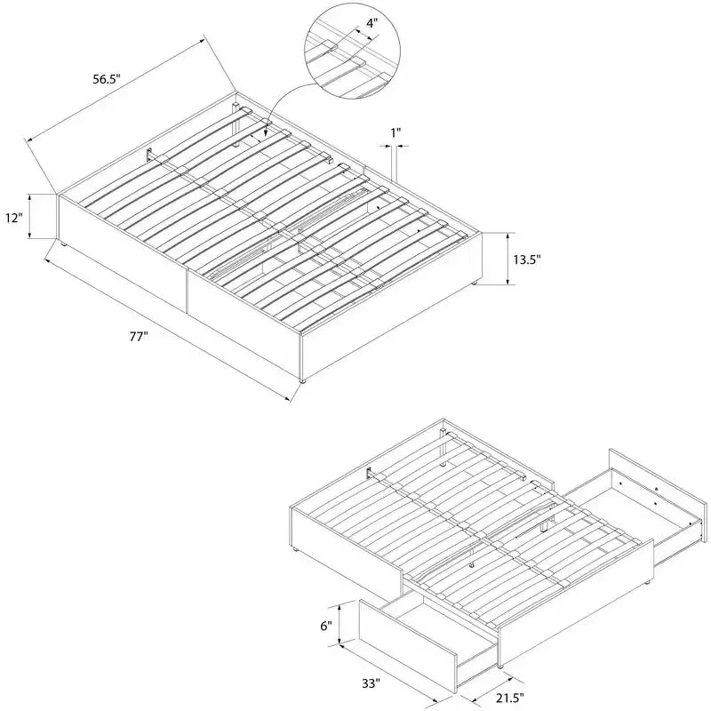DHP Maven Plattformbett mit Stauraum