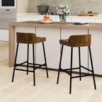 Costway 2er/4er-Set 62 cm niedriger Barhocker, Industrie-Design, Thekenhöhe