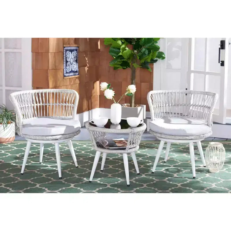 Kyomi 3-teiliges Loungeset – Indoor/Outdoor – PAT9032 – Safavieh