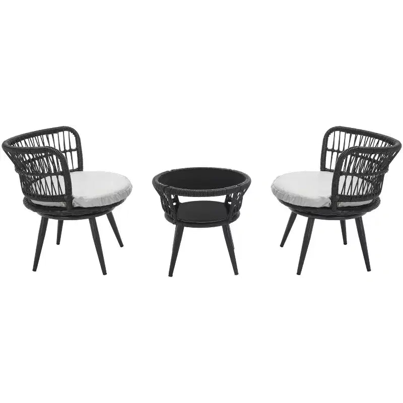 Kyomi 3-teiliges Loungeset – Indoor/Outdoor – PAT9032 – Safavieh