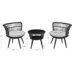 Kyomi 3-teiliges Loungeset – Indoor/Outdoor – PAT9032 – Safavieh