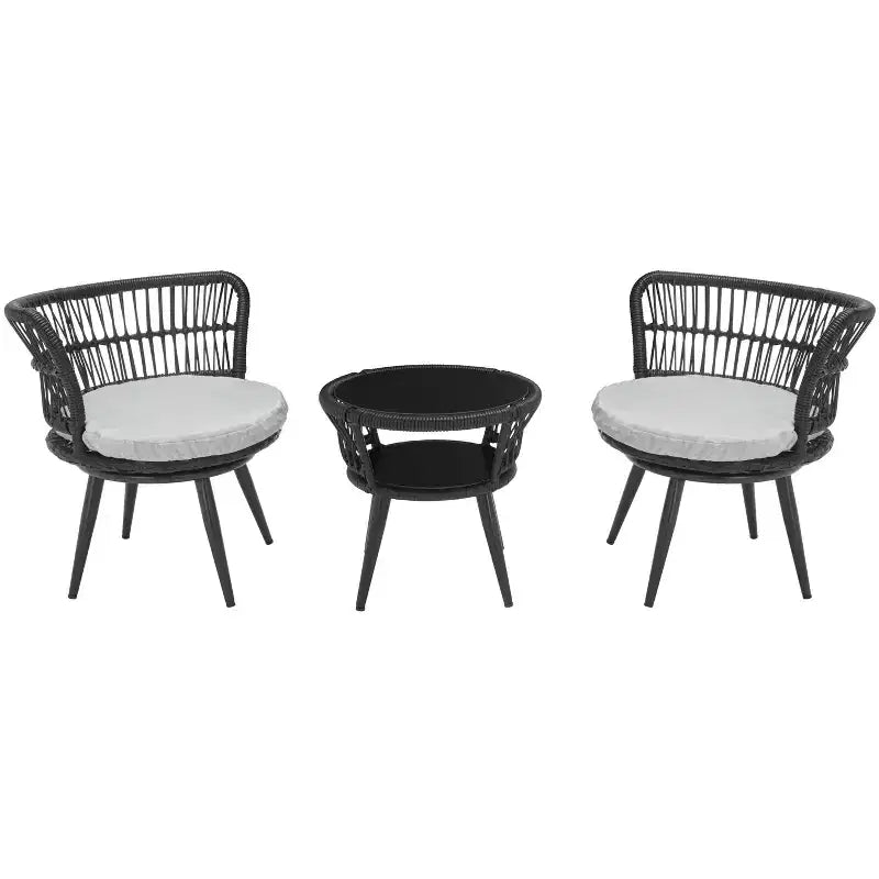 Kyomi 3 Piece Lounge Set - Indoor/Outdoor - PAT9032 - Safavieh