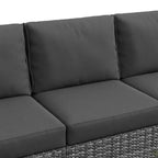 Outsunny Loungemöbel-Set mit Kissen und Couchtisch mit Stauraumfunktion
