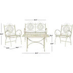 Sophie 4-teiliges Terrassenmöbel-Set – Innen/Außen – PAT5001 – Safavieh