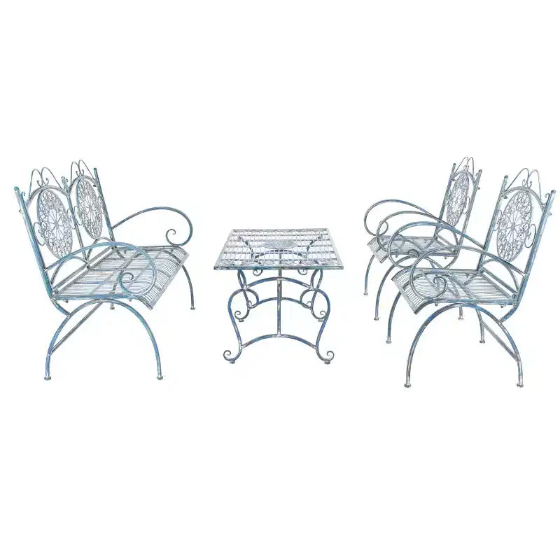Sophie 4-teiliges Terrassenmöbel-Set – Innen/Außen – PAT5001 – Safavieh