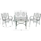 Sophie 4-teiliges Terrassenmöbel-Set – Innen/Außen – PAT5001 – Safavieh