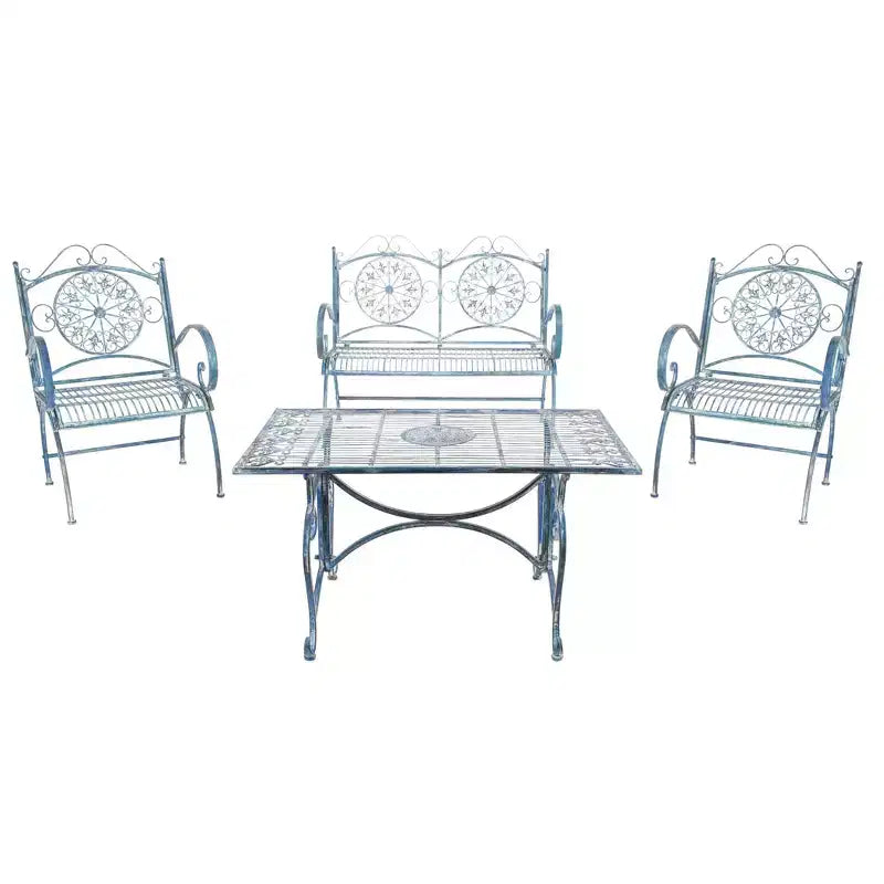 Sophie 4-teiliges Terrassenmöbel-Set – Innen/Außen – PAT5001 – Safavieh