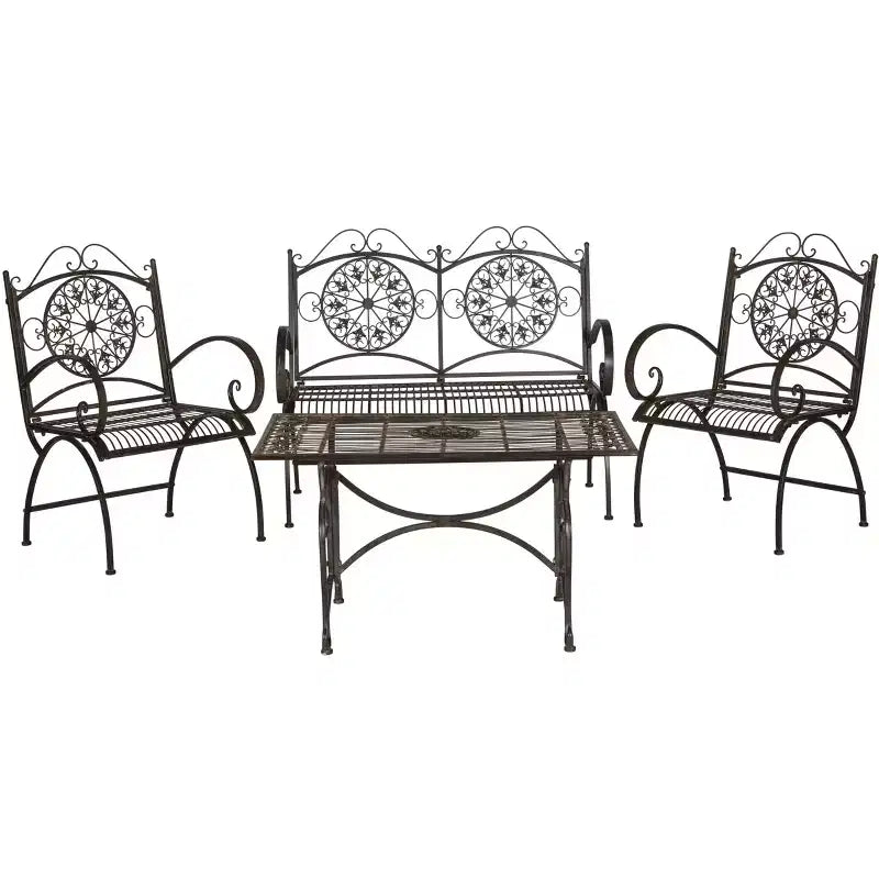 Sophie 4-teiliges Terrassenmöbel-Set – Innen/Außen – PAT5001 – Safavieh