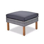 9-teiliges Rattan-Sofa-Set für den Außenbereich, Lounge-Gruppe mit Couchtisch und waschbaren Kissen, Grau-ModernLuxe
