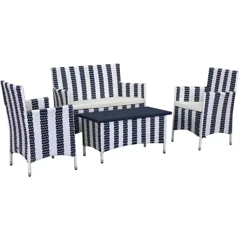 Figueroa 4-teiliges Terrassenset – Innen/Außen – PAT2508 – Safavieh