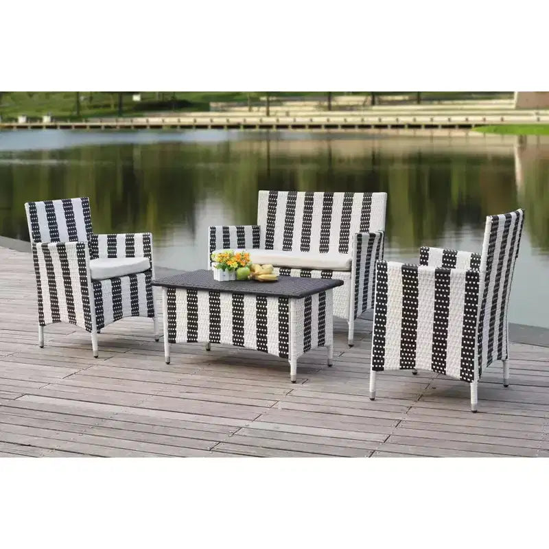 Figueroa 4-teiliges Terrassenset – Innen/Außen – PAT2508 – Safavieh