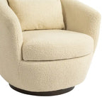 Gepolsterter drehbarer Fauteuil mit Stauraum, moderner Wohnzimmer-Sessel für Schlafzimmer/Büro/Lesebereiche
