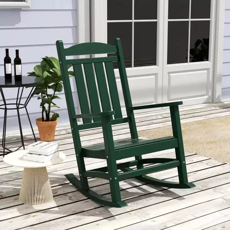 WestinTrends 3-teiliges Schaukelstuhl-Set mit Beistelltisch für Veranda
