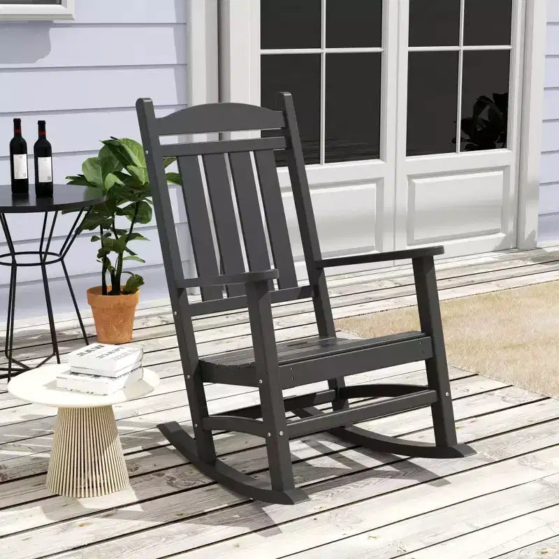 WestinTrends 3-teiliges Schaukelstuhl-Set mit Beistelltisch für Veranda