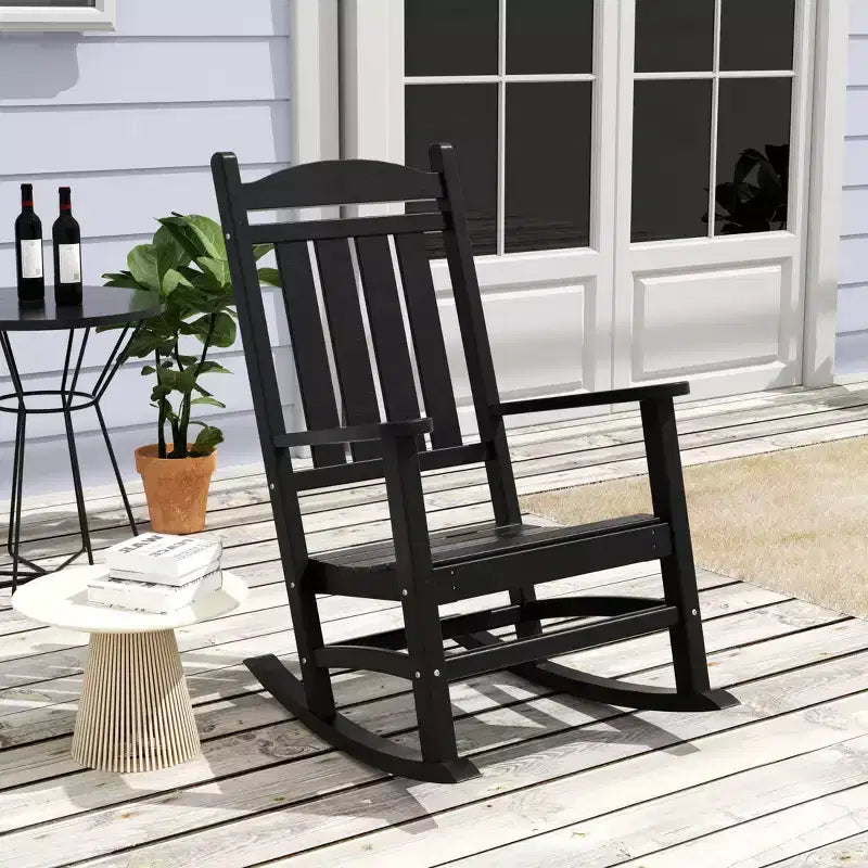 WestinTrends 3-teiliges Schaukelstuhl-Set mit Beistelltisch für Veranda