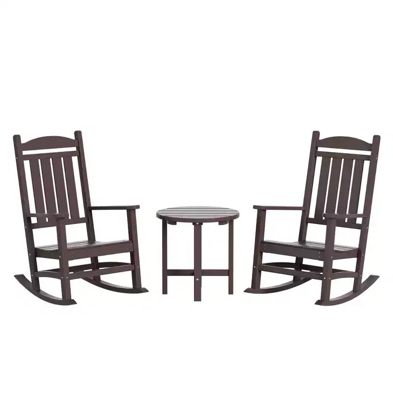 WestinTrends 3-teiliges Schaukelstuhl-Set mit Beistelltisch für Veranda