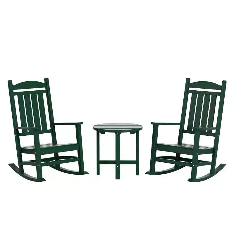WestinTrends 3-teiliges Schaukelstuhl-Set mit Beistelltisch für Veranda