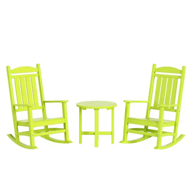 WestinTrends 3-teiliges Schaukelstuhl-Set mit Beistelltisch für Veranda