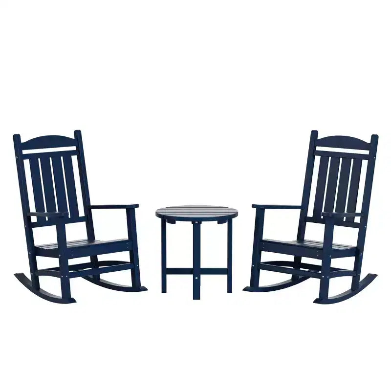 WestinTrends 3-teiliges Schaukelstuhl-Set mit Beistelltisch für Veranda