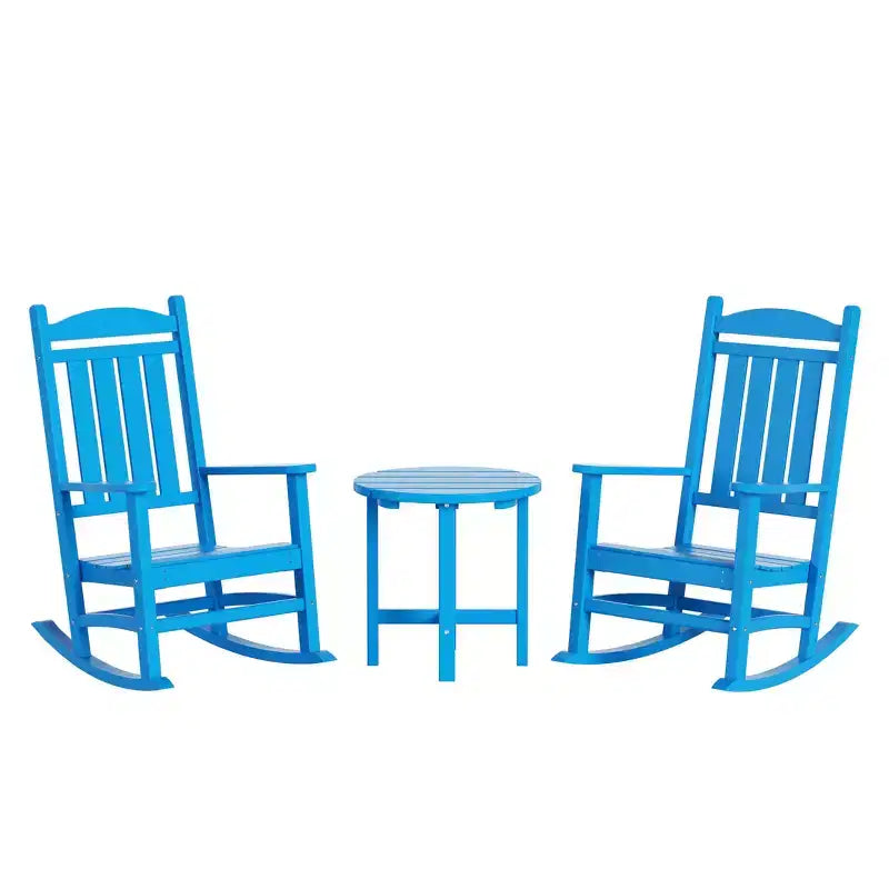 WestinTrends 3-teiliges Schaukelstuhl-Set mit Beistelltisch für Veranda