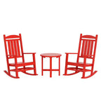 WestinTrends 3-teiliges Schaukelstuhl-Set mit Beistelltisch für Veranda