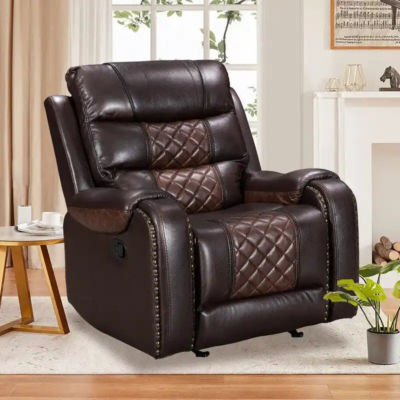 Großer Relaxsessel im amerikanischen Design aus Kunstleder für das Wohnzimmer