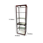 Zeitgenössische rechteckige Vitrine aus schwarzem Glas