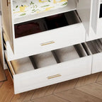 93.9H/74.2H Schrank Kleiderschrank Garderobe Hängende Schubladen Aufbewahrung