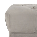 Grey / Navy Velvet Tufted Rectangular Bench with Brass Legs for 1–2 Person