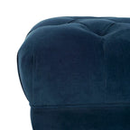Grey / Navy Velvet Tufted Rectangular Bench with Brass Legs for 1–2 Person