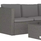 Merrick Lane Allwetter-Loungesofa aus PE-Rattan mit Couchtisch und inkludierten Kissen