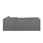 Merrick Lane Allwetter-Loungesofa aus PE-Rattan mit Couchtisch und inkludierten Kissen