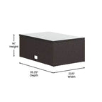 Merrick Lane Allwetter-Loungesofa aus PE-Rattan mit Couchtisch und inkludierten Kissen