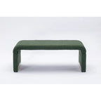 Multi-Color Boucle Fabric Bench Ottoman with Gold Metal Legs for 1–2 Person