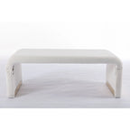 Multi-Color Boucle Fabric Bench Ottoman with Gold Metal Legs for 1–2 Person