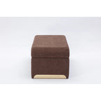 Multi-Color Boucle Fabric Bench Ottoman with Gold Metal Legs for 1–2 Person
