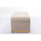 Multi-Color Boucle Fabric Bench Ottoman with Gold Metal Legs for 1–2 Person