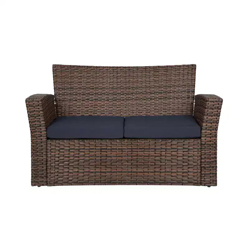WestinTrends 4-teiliges Outdoor Rattan-Sofa-Set mit Couchtisch