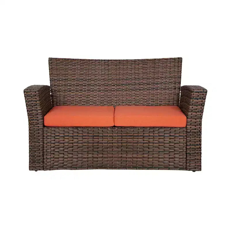 WestinTrends 4-teiliges Outdoor Rattan-Sofa-Set mit Couchtisch