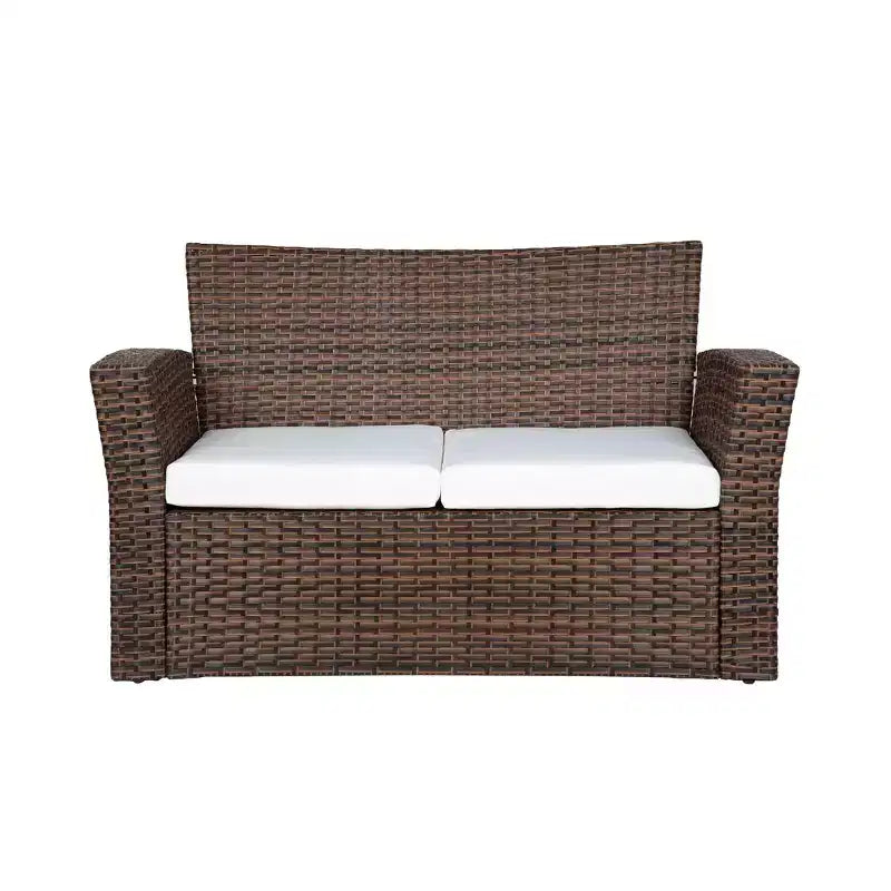 WestinTrends 4-teiliges Outdoor Rattan-Sofa-Set mit Couchtisch