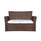 WestinTrends 4-teiliges Outdoor Rattan-Sofa-Set mit Couchtisch