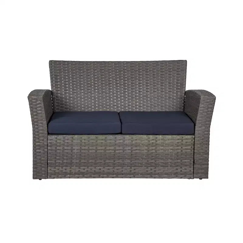 WestinTrends 4-teiliges Outdoor Rattan-Sofa-Set mit Couchtisch