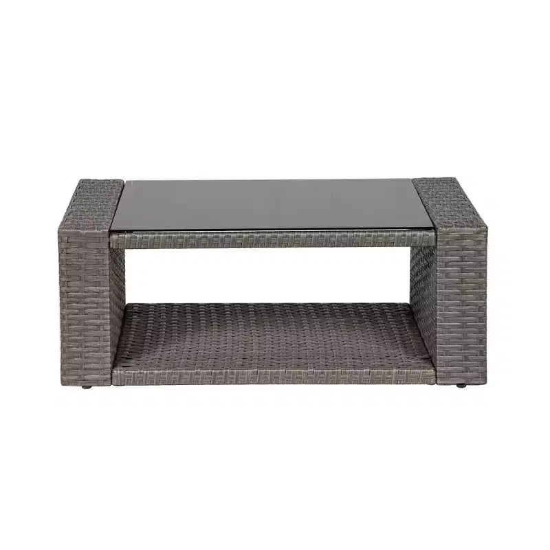 WestinTrends 4-teiliges Outdoor Rattan-Sofa-Set mit Couchtisch