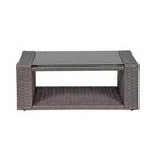 WestinTrends 4-teiliges Outdoor Rattan-Sofa-Set mit Couchtisch